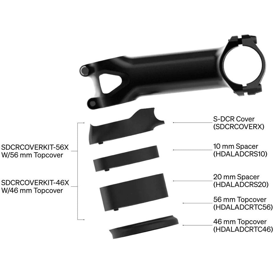 Dedacciai Balhoofdstel S-DCR 56mm voor Zero2 en Zero1