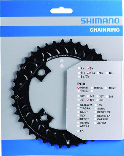 „Shimano Chain Top DeOore 10V 40T BCD 96mm Y1WC98020 M6000“