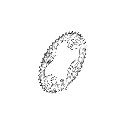 Shimano ašmenys 44t 9v plienas 104 juodas y1rv98040