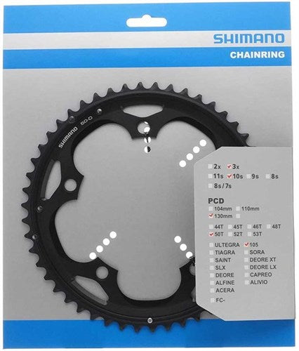 Shimano Blad 10V 50T 105 Triple 130mm FC-5703 Svart