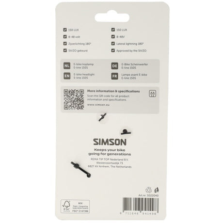 Svetlomet Simson aurora e-line 150s