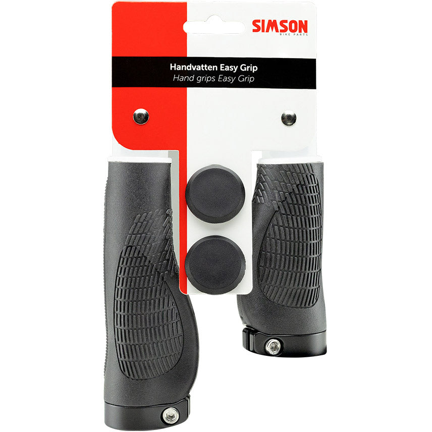 Simson Handvatten Easy Grip 130 95mm zwart set op blister