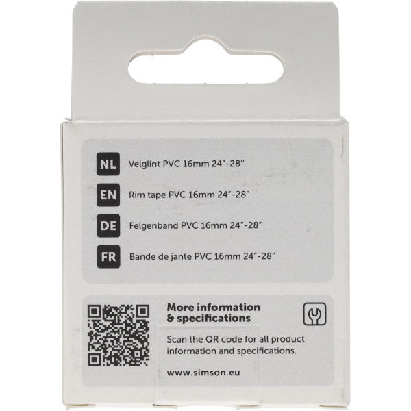 Simson rim tape 24i - 28i 16mm wide PVC