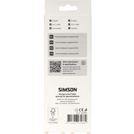 Simson chain derailleur 9s hg