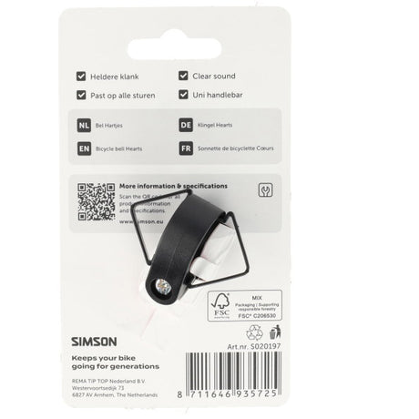 Simson fietsbel hartjes