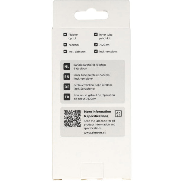 Simson tire repair patch with template 7x20cm