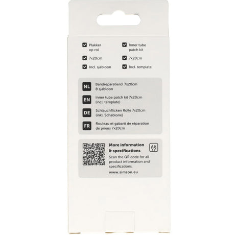 Simson tire repair patch with template 7x20cm