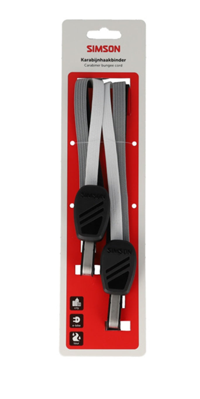 Simson karabijnhaakbinder 71cm zwart wit grijs