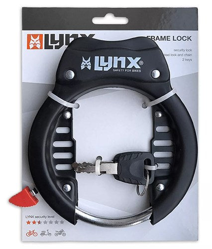 Lynx Ring Lock - Bicycle Basic Lock (Extra Wide) - Black