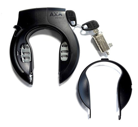 Lucchetto ad anello Axa Victory nero opaco (+ blocco batteria)