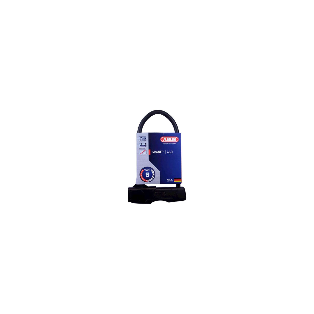 Abus Granit 460 U-glas - 23cm - Dubh
