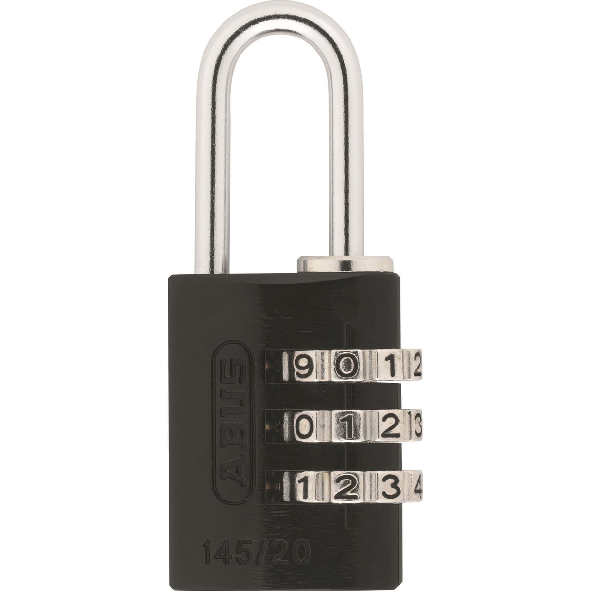 Abusova številka Padlock 145 20 - črna, 5 cm