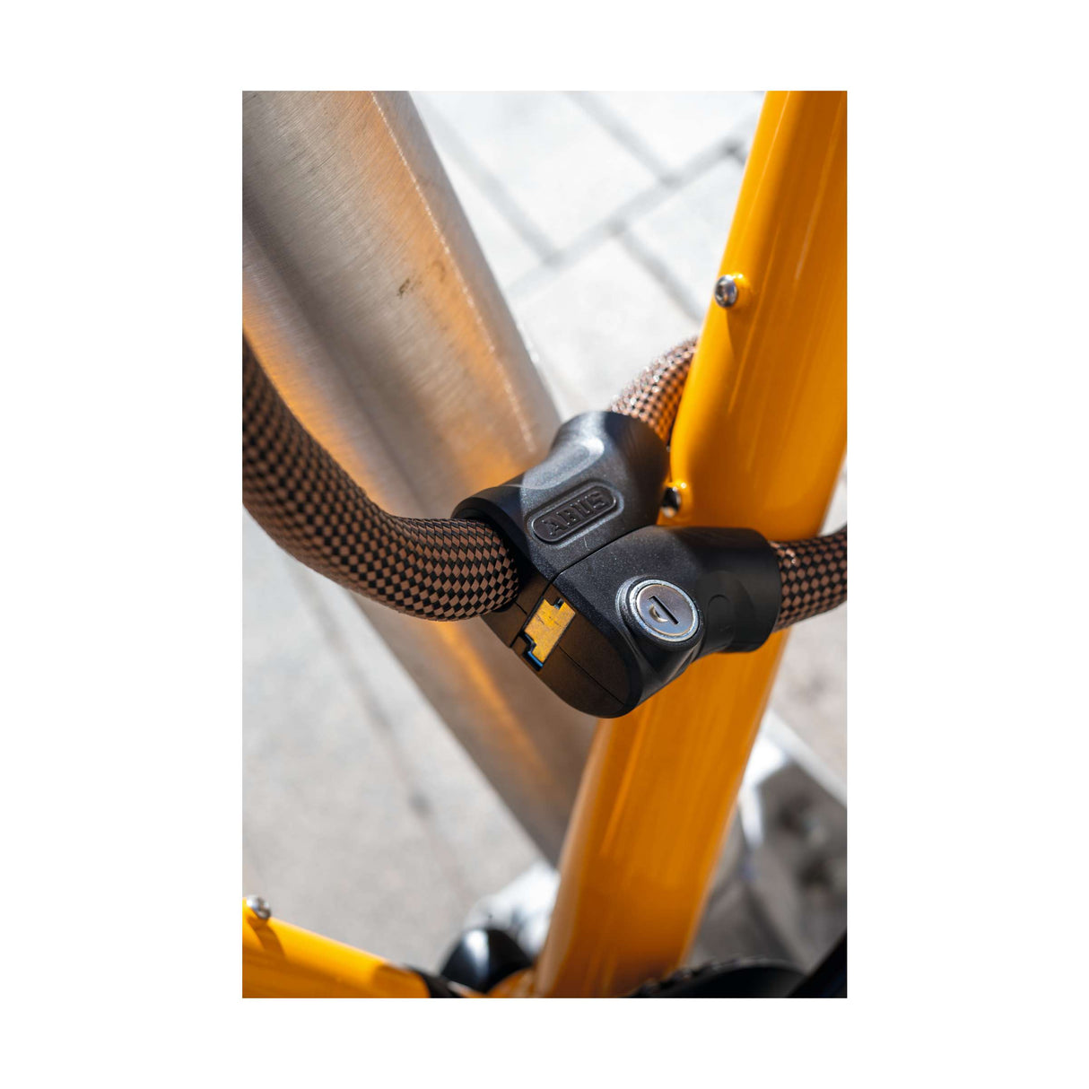 Abus bicycle lock chain lock - infinity loop 1806 - security level 6 - orange - 140 cm - suitable for electric bicycles and city bicycles