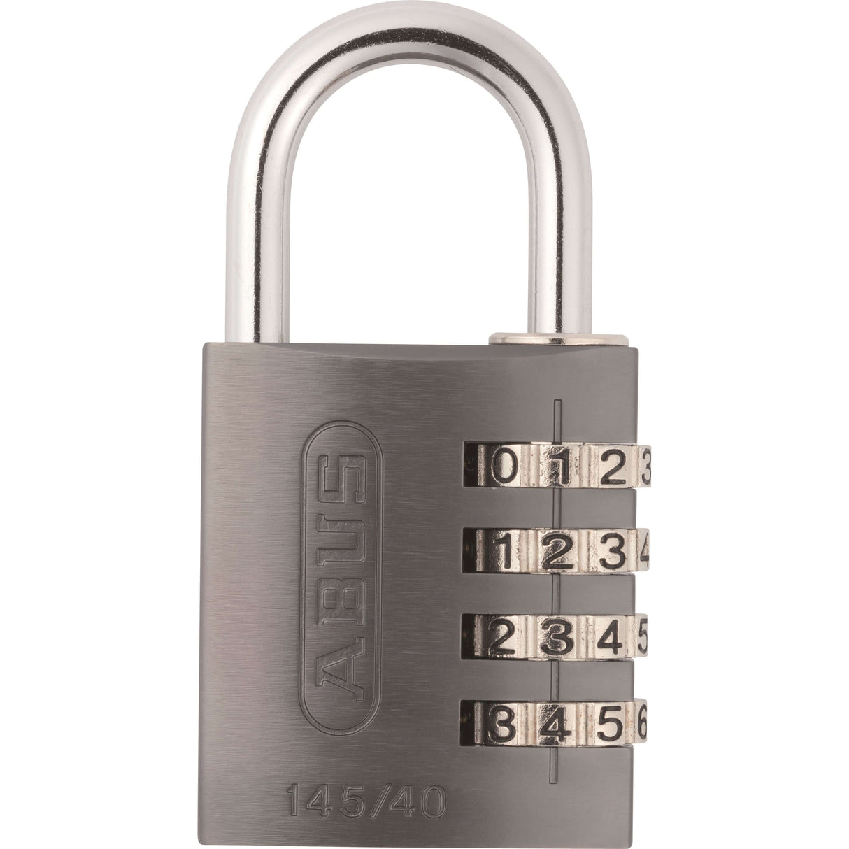 Abusova številka Padlock 145 40 Titanium siva - 7 cm