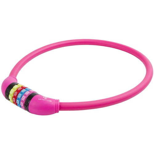 M-vågnummer kabellås silikon rosa 65cm12mm