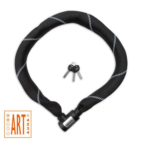 Lynx Chain Lock Art-2 110 cm x 8,3 mm Copertina di nylon Black su carta