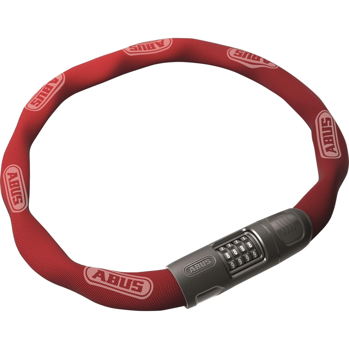 Verrouillage de la chaîne ABUS 8808C 85 rouge, 8 mm carré, code réglable