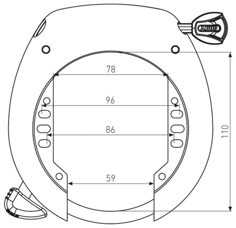 Abus Shield Xplus 5755L Art 2 Black Pierścień