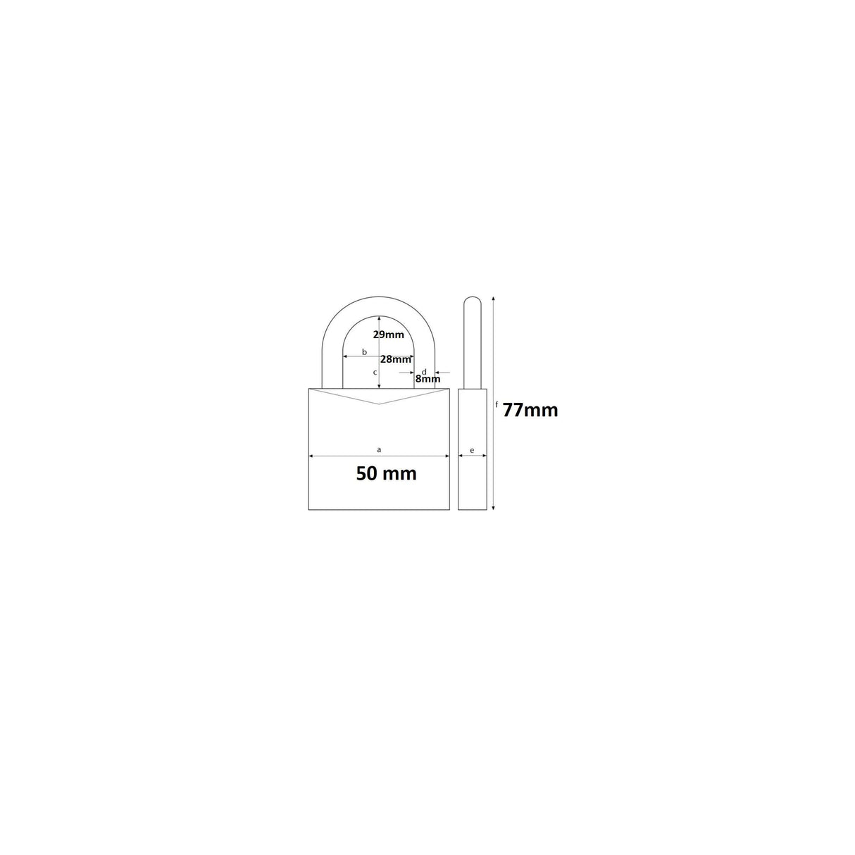 Abus messing hengelås 65 50mm gull - 7 cm