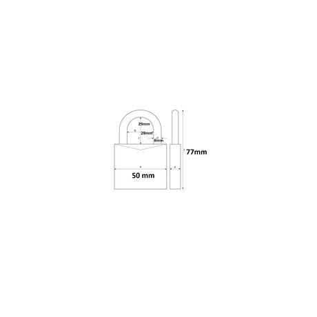 ABUS PADLOCK 65 50 mm šedá