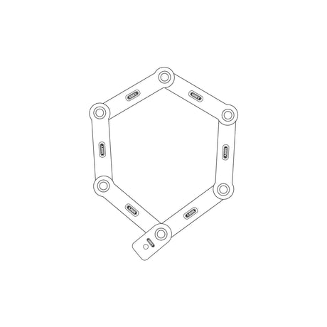 ABUS BORDO UGRIP 5700 RED 80CM FIETSLOT