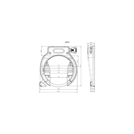 Bloqueio de anel de bicicleta abus amparo 2.0 - Art2 - preto
