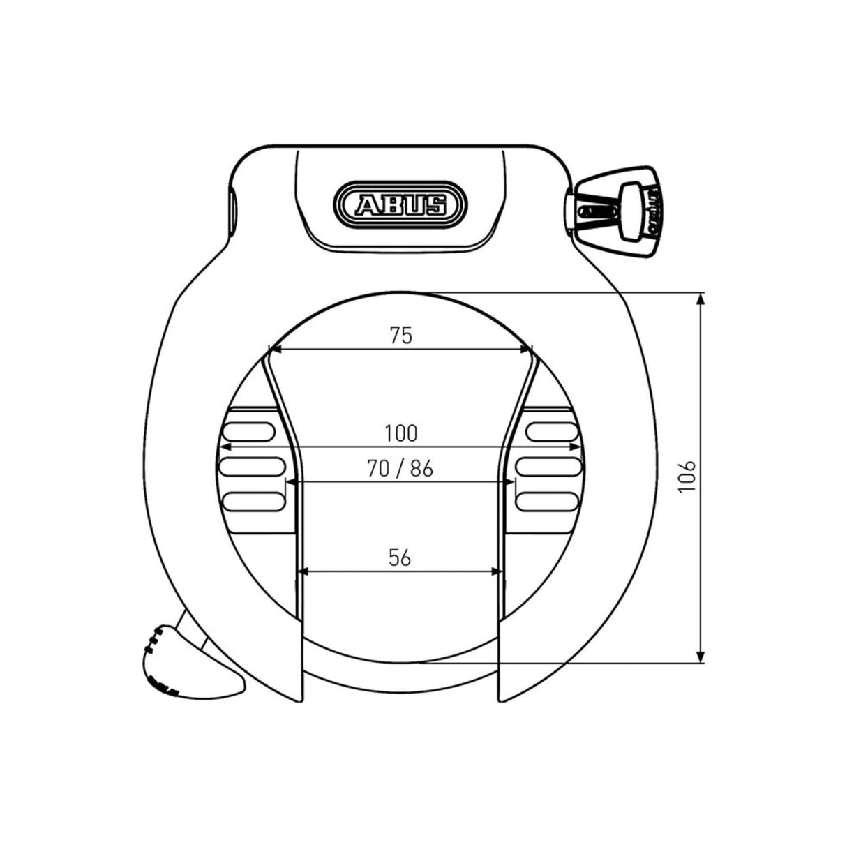 Abus bb0305a 4750s r pro frame lock