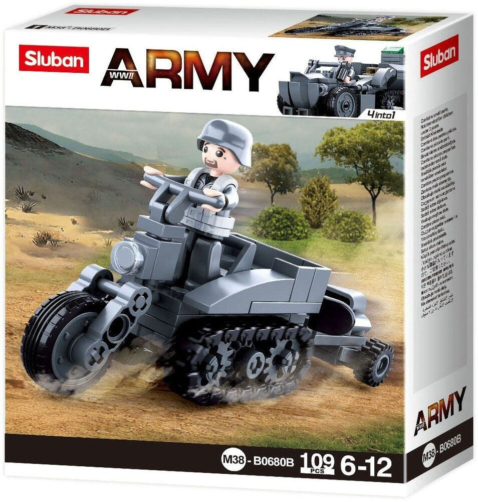 Sluban armádní motocykl z první světové války s pásy (m38-b0680b)