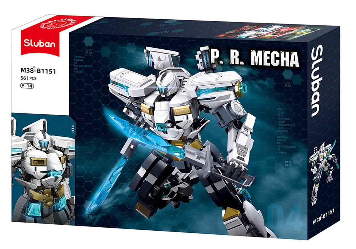 Sluban p.r. mecha white gray (m38-b1151)