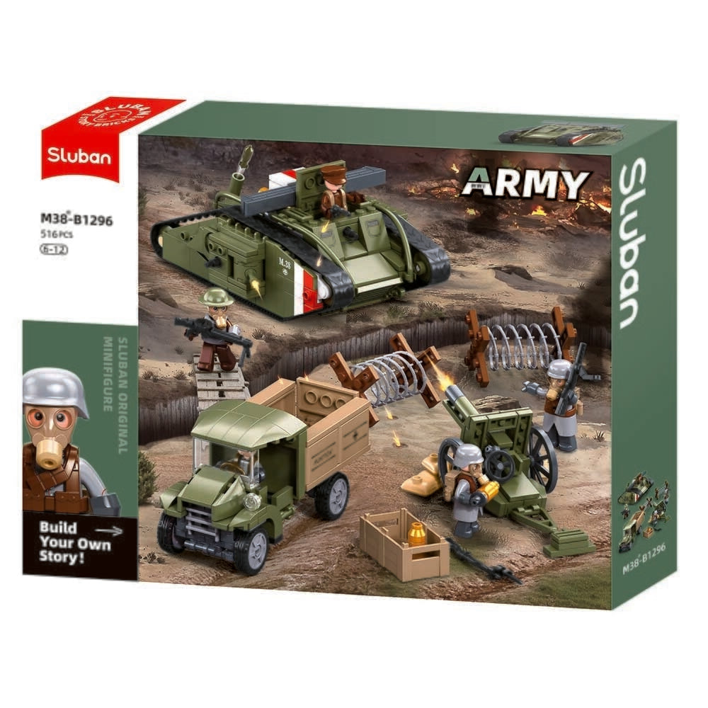 Sluban army attacking tank wwii - mark vs (m38-b1296)