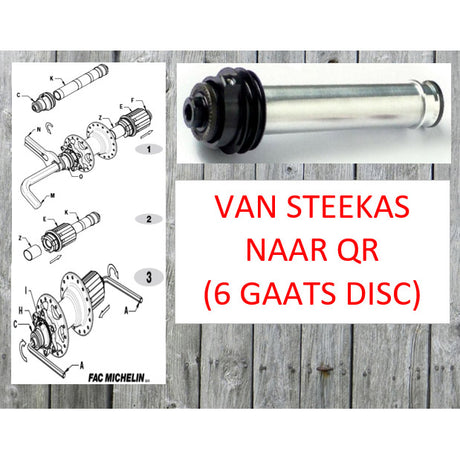 Miche etter navadapter for stjerneaksel til QR DX M DISC