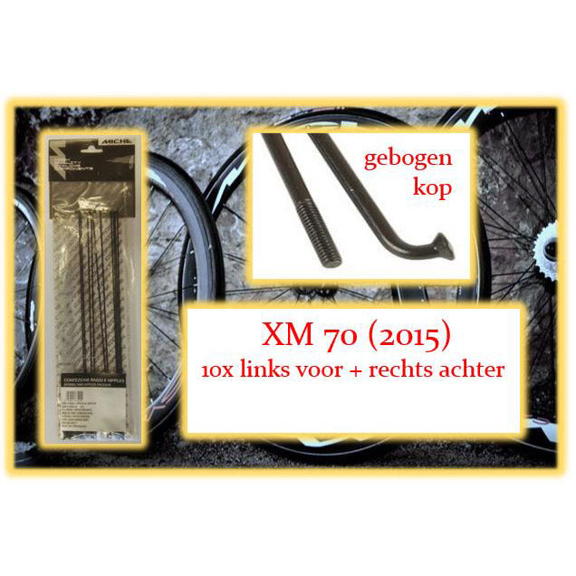 Miche spoke xm 70 267mm lv+ra black (10pcs)