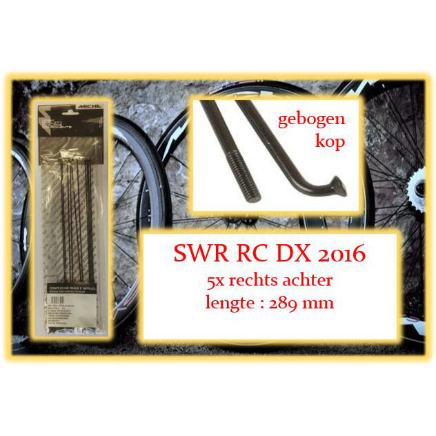 Miche spoke swr fc rc dx 289mm ra black (5pcs)