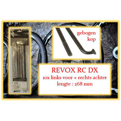 Miche spoke revox rc dx 268mm lv+ra black (10pcs)