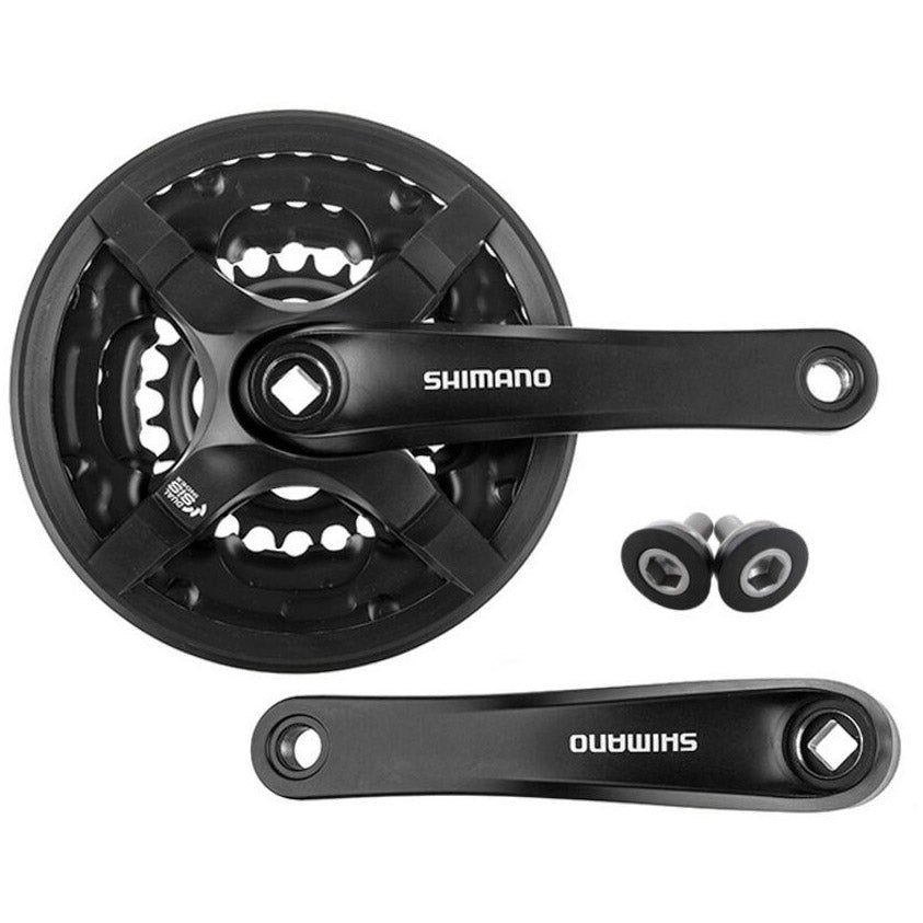 Shimano Crankset Tourney 7 8v 24 34 42t kettingblad 175mm zwart