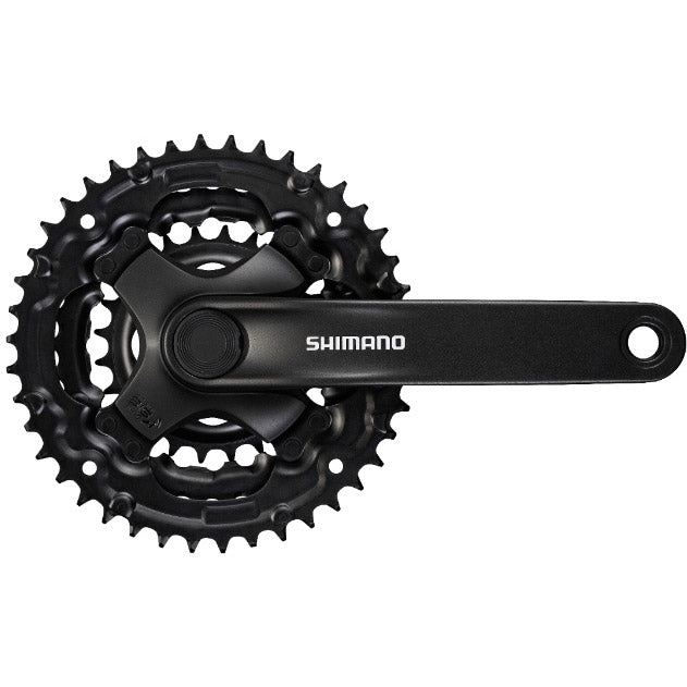 Shimano Crankset 42 34 24t 170mm 6 7 8v -7mm TY301 zwart