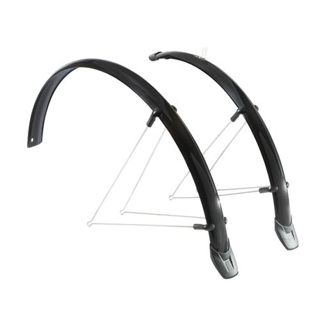 Set of 28 inch 46 PVC black Eurofender mudguards