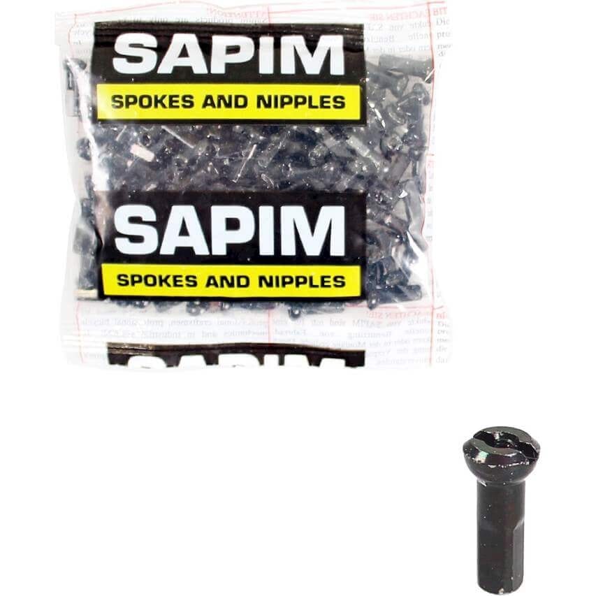 Sapim Spaak Nipple SP13 RIM 14 Black Bag (100 stykker)