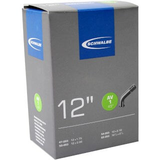 Schwalbe Tubo interno AV1 12 polegadas 147 62-203 Valiel inclinando 45 ° graus