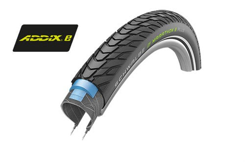 Schwalbe Marathon E-Plus Performance Line 28 x 2,00 50-622 mm-sort med refleksion