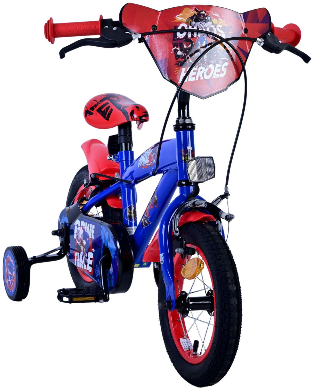 Sonic Prime Prime Children's Bike Boys 12 Zoll blau rot zwei Handbremsen