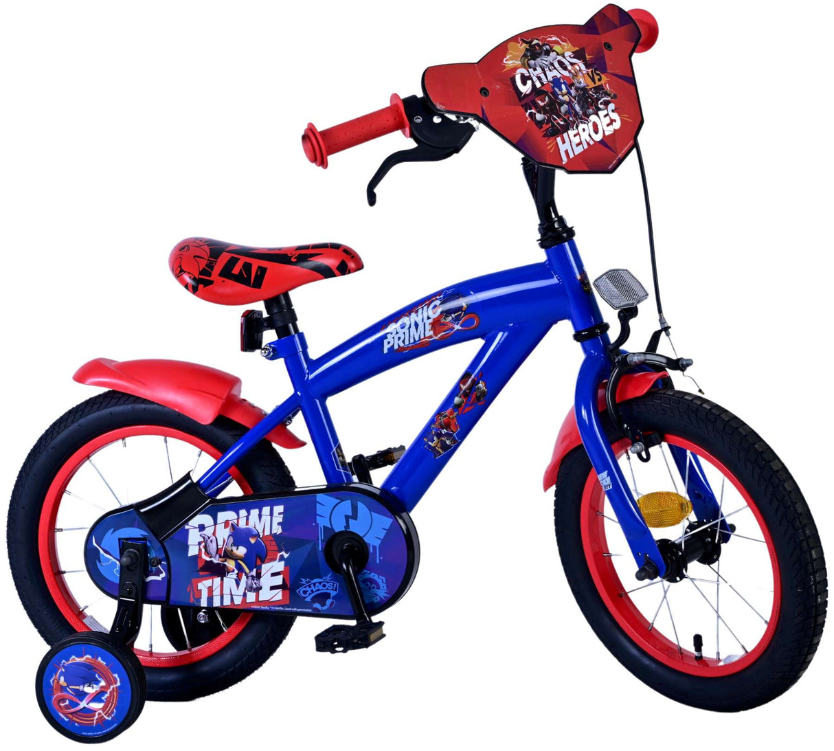 Sonic Prime Prime Children's Bike Boys 14 Zoll blau rot