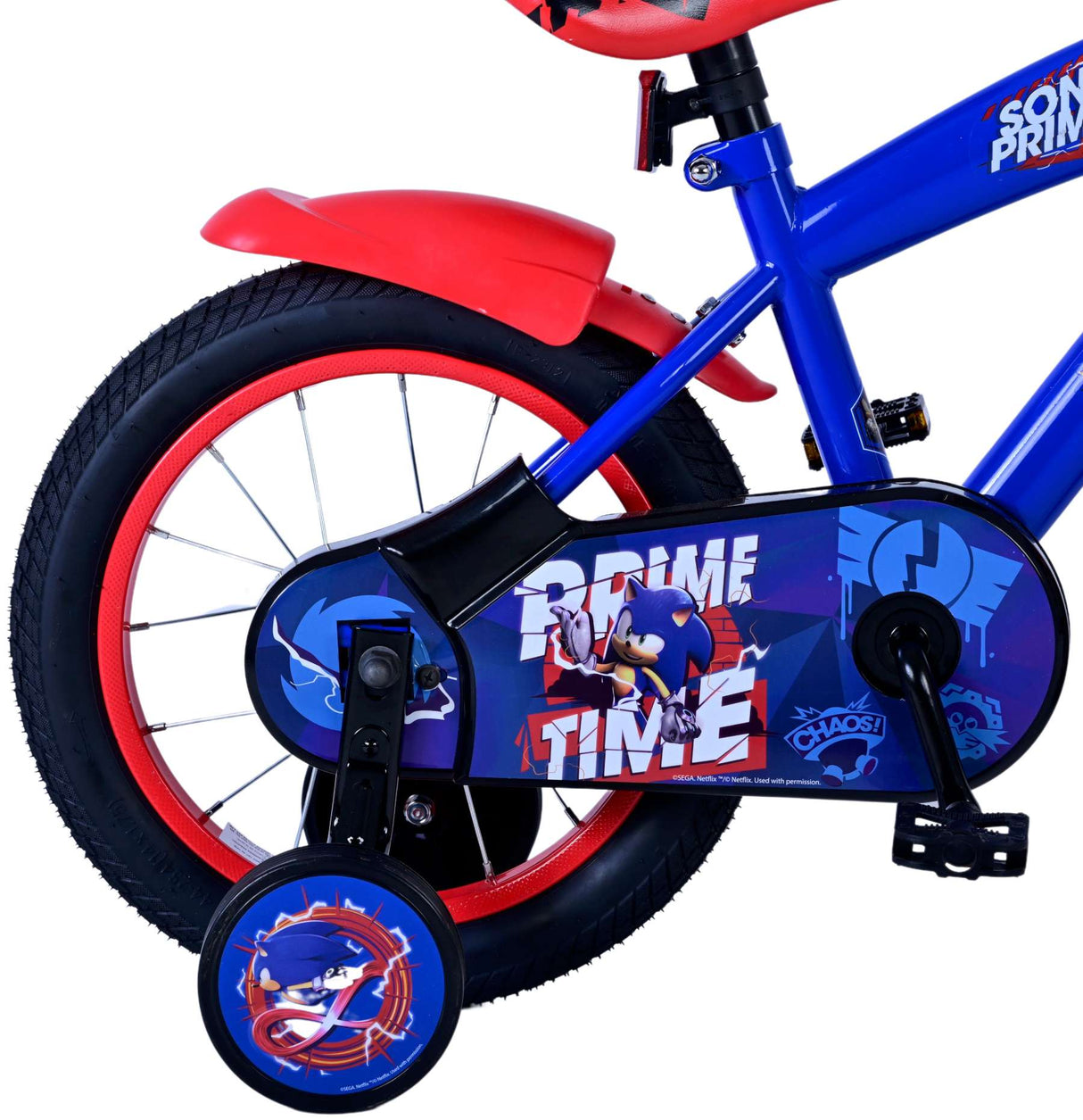 Sonic Prime Prime Children's Bike Boys 14 Zoll blau rot