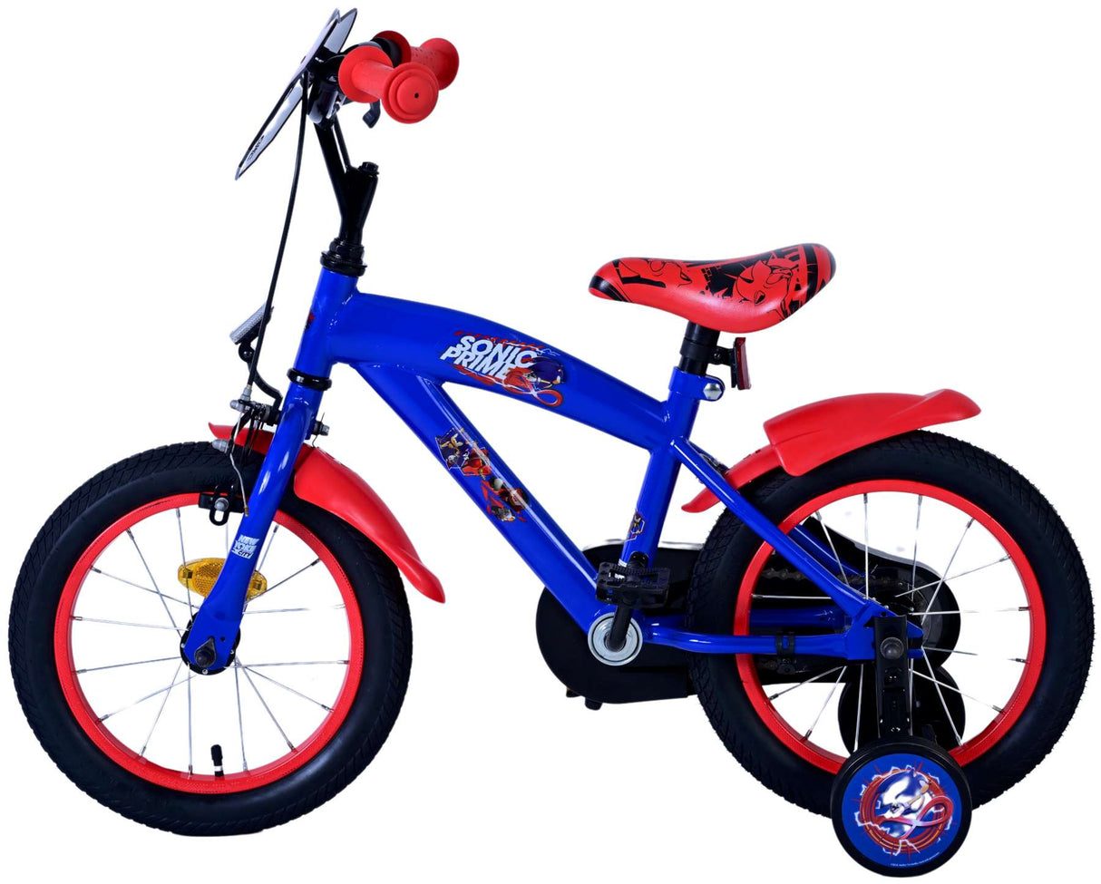 Sonic Prime Prime Children's Bike Boys Red 14 pollici blu