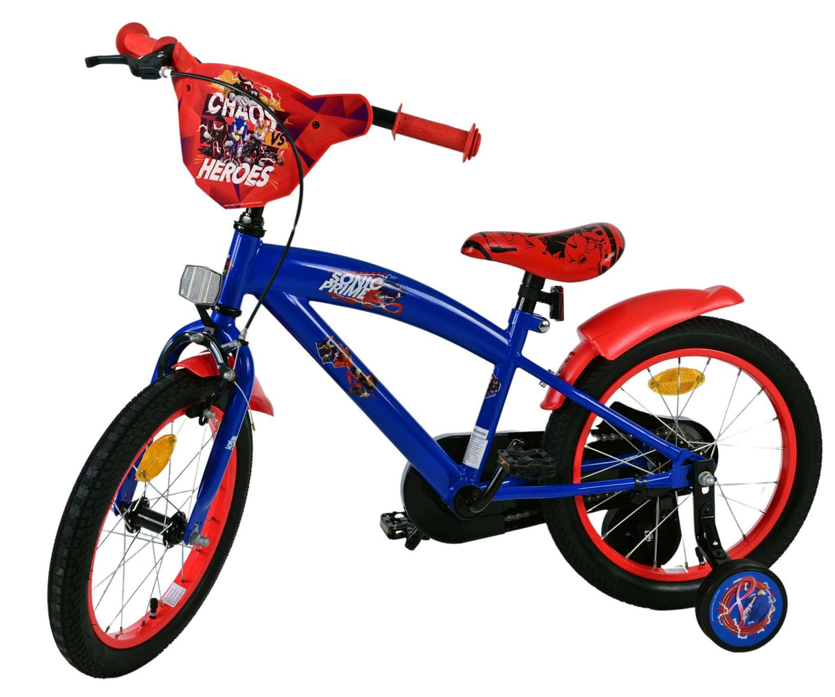 Sonic Prime Prime Children's Bike Boys 16 Zoll blau rot