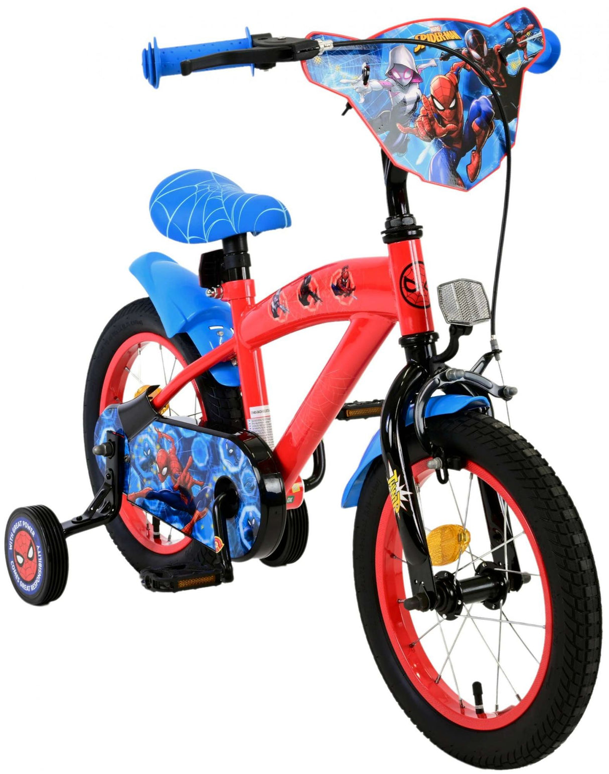 Spiderman Spider-Man Children's Bike Boys 14-calowy czerwony niebieski