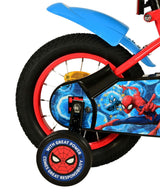 Spiderman Spider-Man Bike de bicicleta infantil de 12 pulgadas rojo azul