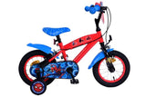 Spiderman Ultimate Spider-Man Bike Bike Bike Boys 12 pulgadas Rojo de dos frenos de manos