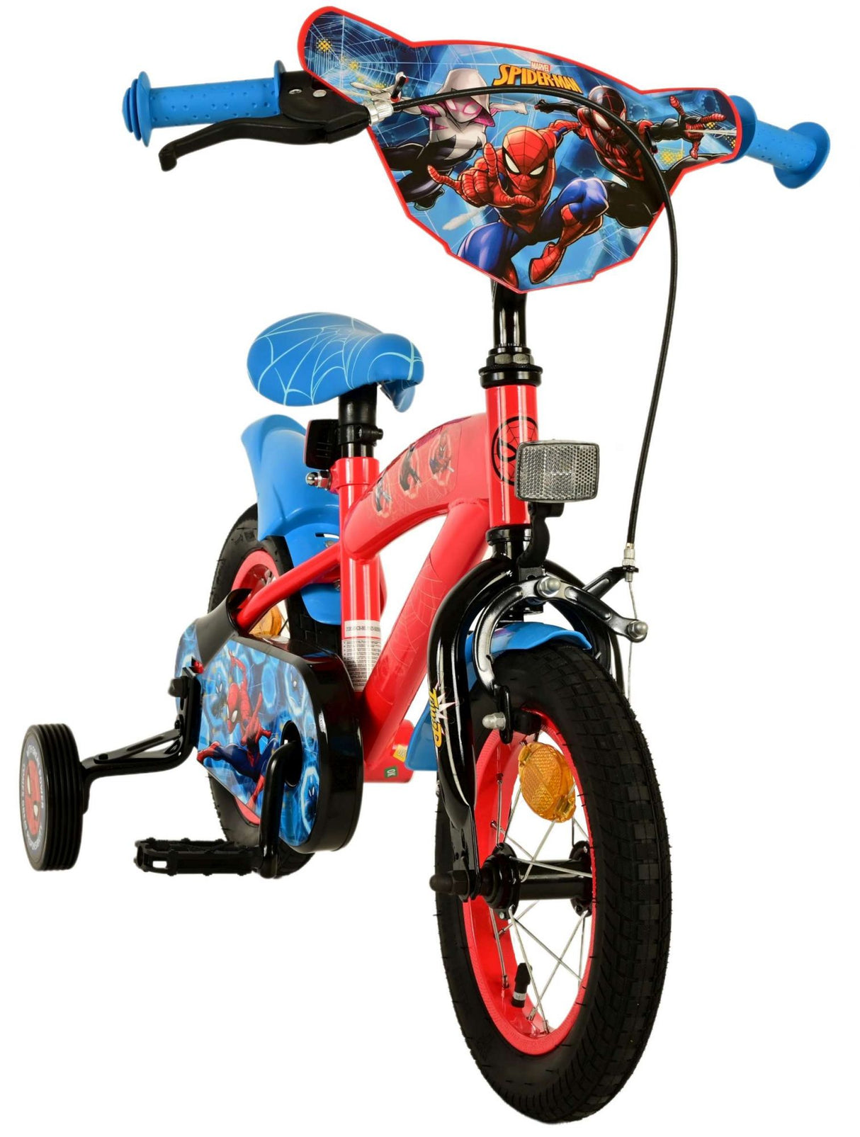 Spiderman Spider-Man Children's Bike Boys 12-calowy niebieski czerwony