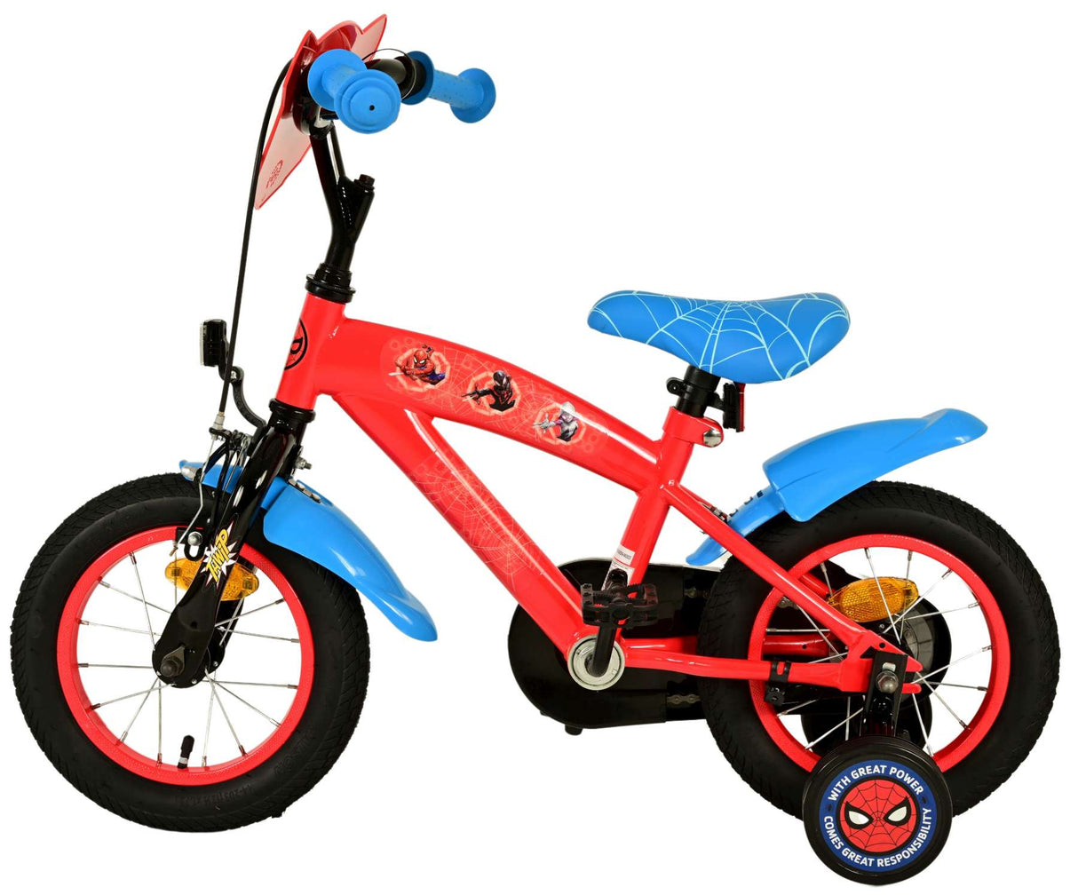 Spiderman Spider-Man Children's Bike Boys 12-calowy niebieski czerwony